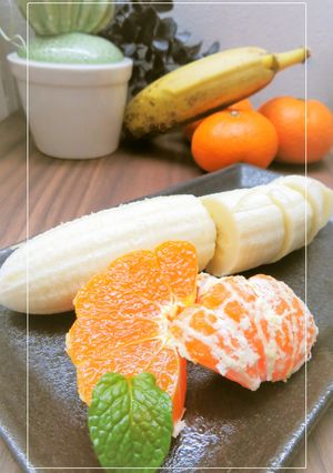 みかん・バナナ は 筋も食べよっ♡-レシピのメイン写真