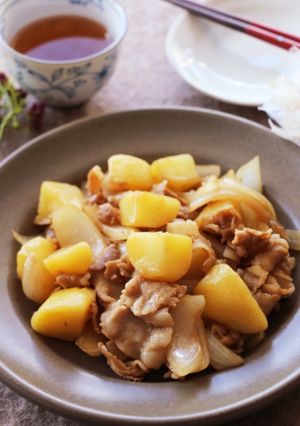 豚バラ肉とじゃがいもの甘辛照り焼き炒め-レシピのメイン写真