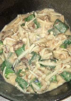 鯖缶とオクラのピリ辛胡麻ダレサラダ-レシピのメイン写真