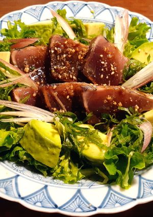 鰹とアボカドのチョレギサラダ　発酵玉葱-レシピのメイン写真