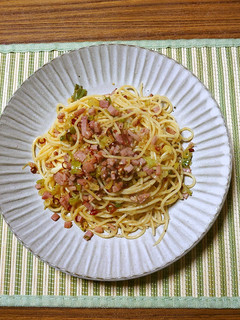 ヨウサマの減塩ネギと焼豚のペペロンチーノ-レシピのメイン写真