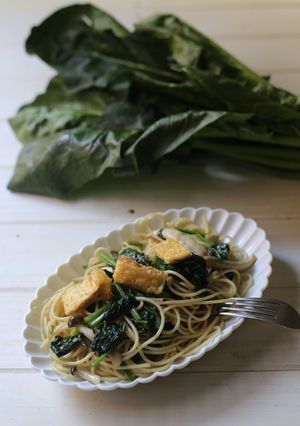 ほうれん草とお揚げのスパゲティ-レシピのメイン写真