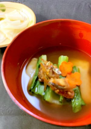 くるみの華と田作入り雑煮-レシピのメイン写真