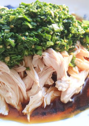 正月太り解消！【茹で鶏のニラソースがけ】-レシピのメイン写真