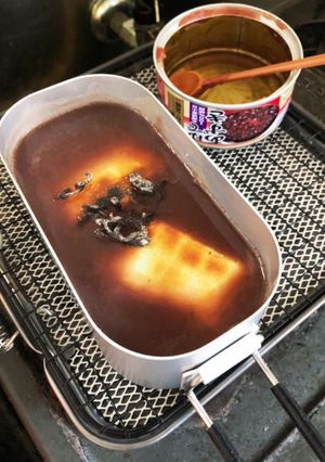 メスティンでお汁粉　キャンプ飯-レシピのメイン写真