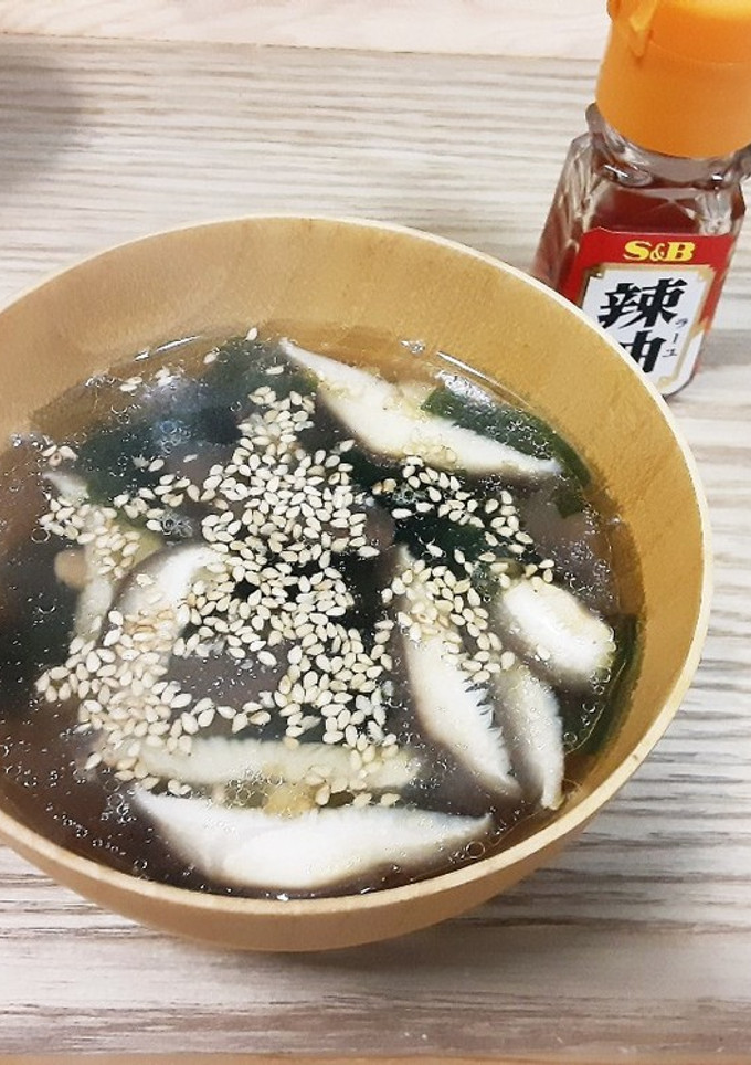 手軽で簡単！生椎茸とワカメの中華スープ-レシピのメイン写真
