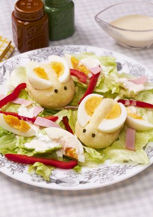 マッシュポテトうさぎのイースターサラダ-レシピのメイン写真