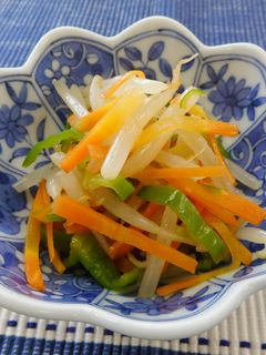 新発田市給食レシピ☆ピーマンの酢の物-レシピのメイン写真