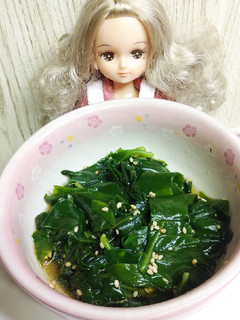 リカちゃん♡おかわかめのごま油風おひたし-レシピのメイン写真