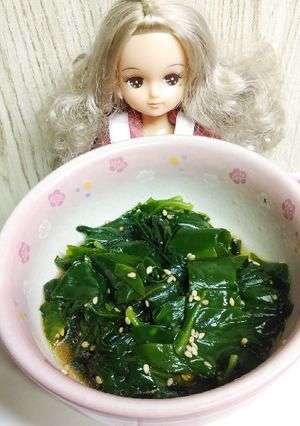 リカちゃん♡おかわかめのごま油風おひたし-レシピのメイン写真