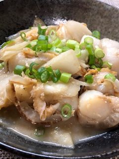 ベビー帆立とウドのにんにく味噌炒め-レシピのメイン写真