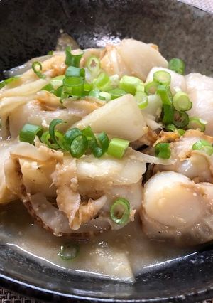 ベビー帆立とウドのにんにく味噌炒め-レシピのメイン写真
