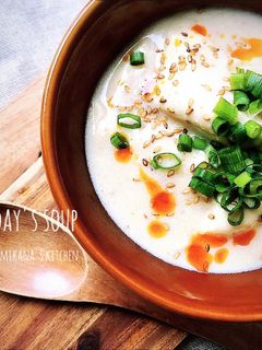 坦々麺風★お豆腐だけの豆乳トロトロスープ-レシピのメイン写真