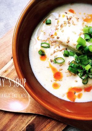 坦々麺風★お豆腐だけの豆乳トロトロスープ-レシピのメイン写真