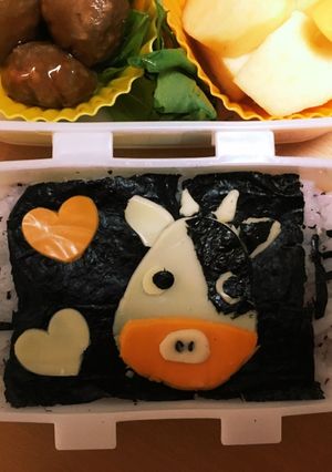 簡単！お正月キャラ弁　うし年-レシピのメイン写真
