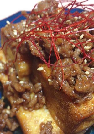 厚揚げひき肉炒め☆おつまみ☆ご飯☆時短-レシピのメイン写真