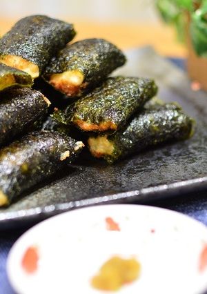 海苔がパリパリ♬とりつくねの磯部揚げ★-レシピのメイン写真