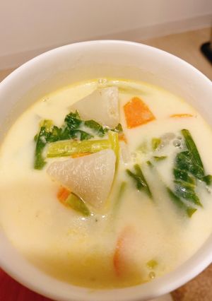 豆乳でみそクリームスープ☆-レシピのメイン写真