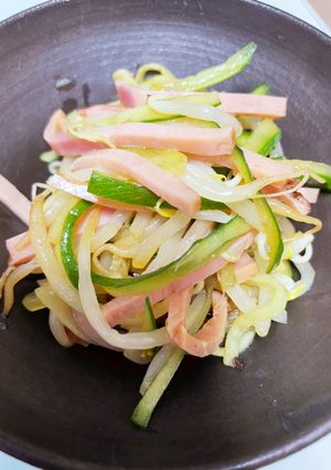 超簡単！もやし×胡瓜×焼き豚のナムル-レシピのメイン写真