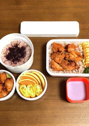 自分弁当・鶏もも肉の炭火焼き-レシピのメイン写真