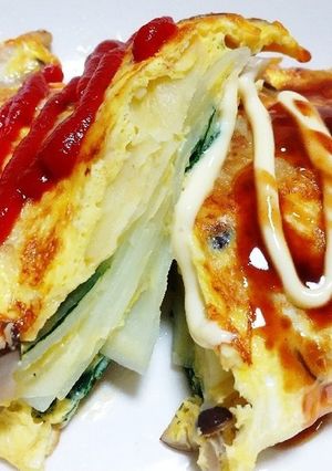 ２色のソースでじゃがいもオムレツ☆-レシピのメイン写真