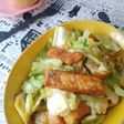 カジキマグロとキャベツのカレー炒め