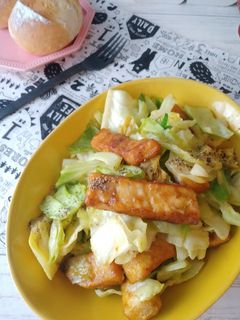 カジキマグロとキャベツのカレー炒め-レシピのメイン写真