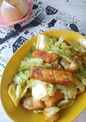 カジキマグロとキャベツのカレー炒め-レシピのメイン写真