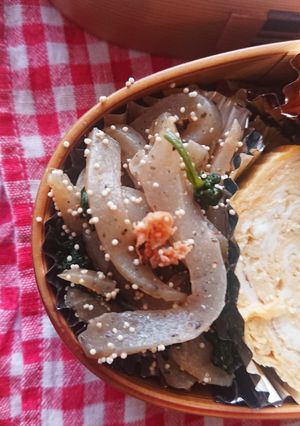 お弁当★こんにゃく明太大葉炒め★作り置き-レシピのメイン写真