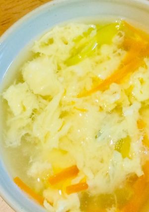 ふわふわ卵のスープ(今回は白だしです)-レシピのメイン写真