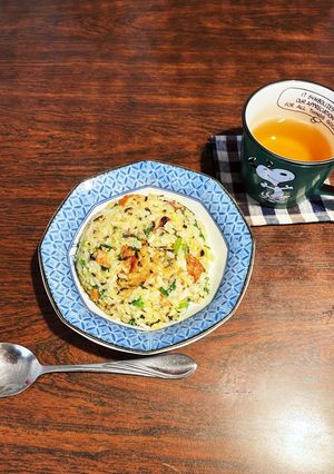 竹輪とわさび菜で塩昆布チャーハン-レシピのメイン写真