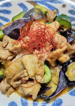 豚肉と冷凍揚げなすにキュウリの味噌炒め-レシピのメイン写真