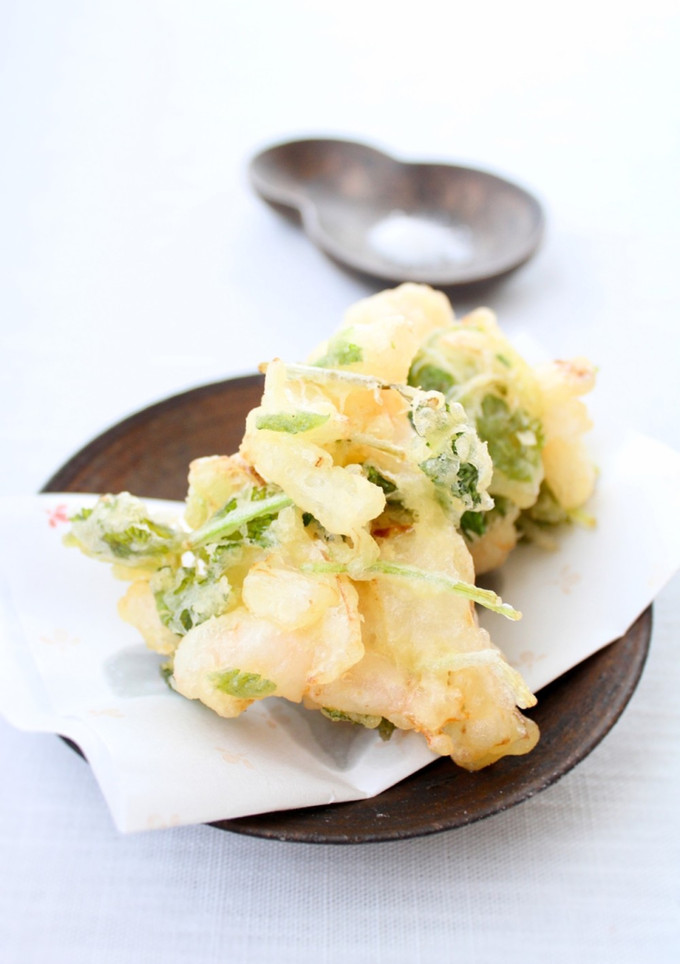 サク旨【三つ葉と海老のかき揚げ】パクチー-レシピのメイン写真