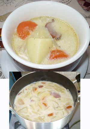 ハーフアンドハーフで合鴨と野菜スープ-レシピのメイン写真
