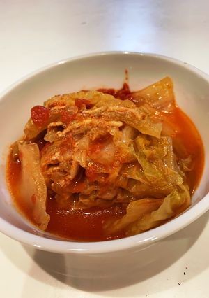 白菜と豚バラ肉のトマト煮込み-レシピのメイン写真