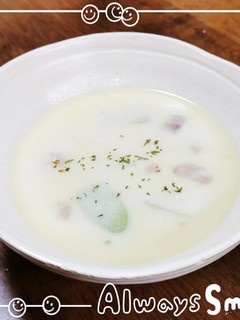簡単!牛乳でミルクスープ!-レシピのメイン写真