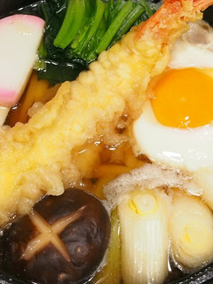 めんつゆでえび天鍋焼きうどん-レシピのメイン写真