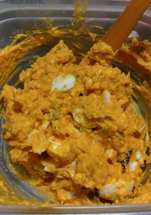 チーズ風味たまご南瓜煮付サラダ(簡単)-レシピのメイン写真