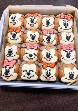 ミッキーミニーのちぎりメロンパン♡-レシピのメイン写真