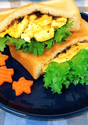 海苔バターと玉子のポケットサンド-レシピのメイン写真