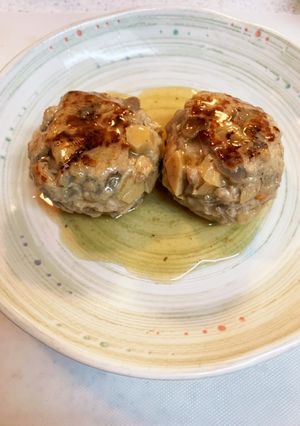 残った筑前煮リメイク☆根菜ハンバーグ-レシピのメイン写真