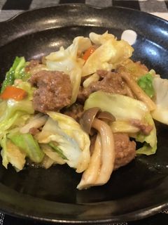 ひき肉とキャベツのピリ辛味噌炒め-レシピのメイン写真