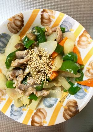 全てレンジ簡単プルコギ味大根青椒肉絲風-レシピのメイン写真