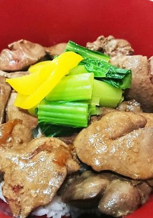 鶏レバー丼。体力増強!-レシピのメイン写真