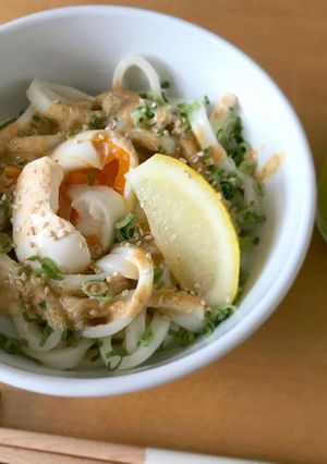 ずぼら！レモン風味のゴマヨうどん-レシピのメイン写真
