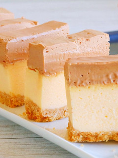 ひと味違う♪「二層のチーズケーキ」-レシピのメイン写真