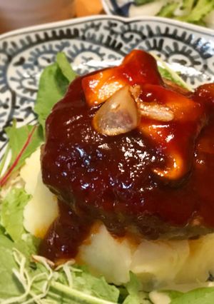 わたしの基本ハンバーグ☆デミグラ風ソース-レシピのメイン写真