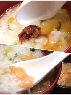 お粥に『鰹出汁餡』『干海老と貝柱餡』!-レシピのメイン写真