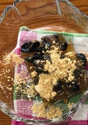 おせちリメイク！黒豆の黒糖寒天寄せ-レシピのメイン写真