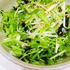 รูปของ ☆しらすと韓国のりの簡単水菜サラダ☆